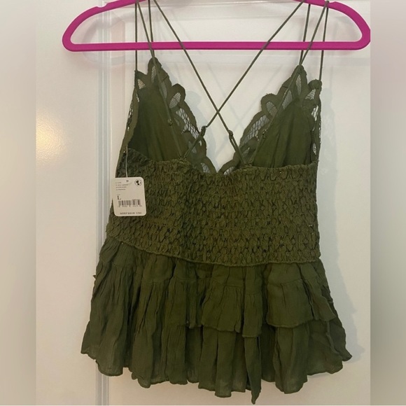 FREE People Adella Cami in Olive Sparrow - Picture 7 of 7